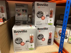 QUANTITY OF ITEMS TO INCLUDE BREVILLE BLEND ACTIVE PERSONAL BLENDER & SMOOTHIE MAKER | 350W | 2 PORTABLE BLEND ACTIVE BOTTLES (600ML) | LEAK PROOF LIDS | WHITE & GREEN [VBL246]: LOCATION - A RACK