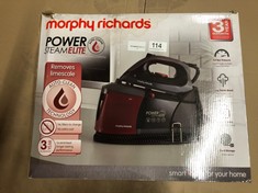 MORPHY RICHARDS 332013 STEAM GENERATOR IRON POWER STEAM ELITE WITH AUTO CLEAN AND SAFETY LOCK, STEAM GENERATOR RED BLACK.: LOCATION - A