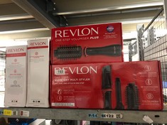 QUANTITY OF HEALTH & BEAUTY ITEMS TO INCLUDE REVLON ONE-STEP HAIR DRYER AND VOLUMIZER FOR MID TO LONG HAIR (ONE-STEP, 2-IN-1 STYLING TOOL, IONIC AND CERAMIC TECHNOLOGY, UNIQUE OVAL DESIGN) RVDR5222: