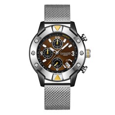 GAMAGES OF LONDON LIMITED EDITION HAND ASSEMBLED MECHANICAL QUARTZ INDUSTRIAL STEEL WATCH SKU:GA1781 RRP £825: LOCATION - TOP 50 RACK