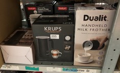 QUANTITY OF KITCHEN & APPLIANCES ITEMS TO INCLUDE KRUPS FROTHING CONTROL XL1008 MILK FROTHER/BLACK: LOCATION - B