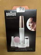 BRAUN FACESPA PRO 912 FACE EPILATOR WHITE/BRONZE – 3-IN-1 FACIAL EPILATOR, CLEANING AND FIRMING SYSTEM FOR SALON BEAUTY AT HOME WITH 3 EXTRAS.: LOCATION - B