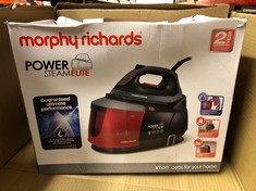 MORPHY RICHARDS 332013 BLACK-332013 POWER ELITE STEAM GENERATOR, CERAMIC, 2400 W, BLACK & RED.: LOCATION - B