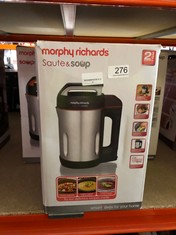 QUANTITY OF KITCHEN & APPLIANCES ITEMS TO INCLUDE MORPHY RICHARDS 1.6L SAUTÉ & SOUP MAKER, 4 SETTINGS, PAUSE FUNCTION, LED CONTROL PANEL, NON-STICK COATED JUG, DETACHABLE POWER CORD, STAINLESS STEEL,