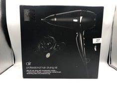 GHD AIR HAIR DRYING KIT- PROFESSIONAL HAIRDRYER (BLACK).: LOCATION - A