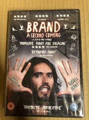 QUANTITY OF RUSSELL BRAND : BRAND A SECOND COMING DVD   ID MAY BE REQUIRED : LOCATION - B