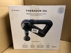 THERAGUN ELITE - HANDHELD ELECTRIC MASSAGE GUN - BLUETOOTH ENABLED PERCUSSION THERAPY DEVICE FOR ATHLETES - POWERFUL DEEP TISSUE MUSCLE MASSAGER WITH QUIET FORCE TECHNOLOGY - 4TH GENERATION - BLACK.: