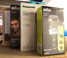 QUANTITY OF HEALTH & BEAUTY ITEMS TO INCLUDE BRAUN SERIES 3 STYLE & SHAVE ELECTRIC SHAVER, FOR MEN WITH PRECISION BEARD TRIMMER AND 5 COMBS, GIFTS FOR MEN, UK 2 PIN PLUG, 300BT, BLACK RAZOR: LOCATION