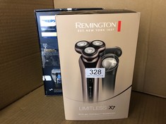 REMINGTON X7 LIMITLESS MEN'S ELECTRIC SHAVER (CORDLESS, WET & DRY, ROTARY SHAVER, 360° PIVOTBALL, FLEXIBLE SHAVING HEADS, DETAIL TRIMMER, TURBO MODE, USB, 60-MINUTE USAGE, 90-MINUTE CHARGE) XR1770: L