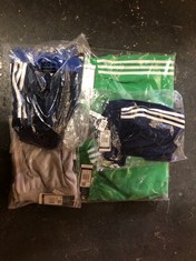 QUANTITY OF ITEMS TO INCLUDE ADIDAS HS0534 TIRO 23 SHO Y SHORTS UNISEX TEAM NAVY BLUE 2 OR WHITE SIZE 1516: LOCATION - C RACK