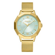 GAMAGES OF LONDON LADIES LOTUS DIAMOND IN GOLD SEYCHELLES BLUE WATCH SKU:GAW392 RRP £605: LOCATION - TOP 50 RACK