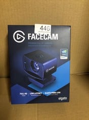 ELGATO FACECAM - 1080P60 FULL HD WEBCAM FOR VIDEO CONFERENCING, GAMING, STREAMING, SONY SENSOR, FIXED-FOCUS GLASS LENS, OPTIMISED FOR INDOOR LIGHTING, ONBOARD MEMORY, ZOOM, MICROSOFT TEAMS, PC/MAC.: