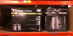 QUANTITY OF KITCHEN & APPLIANCES ITEMS TO INCLUDE RUSSELL HOBBS BRUSHED STAINLESS STEEL ELECTRIC 1.7L CORDLESS KETTLE (QUIET & FAST BOIL 3KW, REMOVABLE WASHABLE ANTI-SCALE FILTER, PUSH BUTTON LID, PE