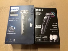 BRAUN MEN'S BEARD TRIMMER SERIES 9 BT9441, TRIMMER WITH BARBER TOOLS AND 180-MIN RUNTIME + PHILIPS 5000 SERIES SHAVER : LOCATION - D RACK