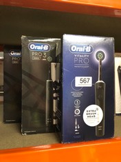 QUANTITY OF HEALTH & BEAUTY ITEMS TO INCLUDE ORAL-B VITALITY PRO ELECTRIC TOOTHBRUSH FOR ADULTS, 1 HANDLE, 2 TOOTHBRUSH HEADS, 3 BRUSHING MODES INCLUDING SENSITIVE PLUS, 2 PIN UK PLUG, BLACK: LOCATIO