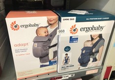 QUANTITY OF  ITEMS TO INCLUDE ERGOBABY ADAPT CARRIER FOR NEWBORNS FROM BIRTH, 3 POSITIONS SOFTFLEX MESH, ERGONOMIC BABY FRONT-INWARD AND BACK CARRY POSITION, GRAPHITE GREY: LOCATION - E RACK