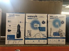 QUANTITY OF  ITEMS TO INCLUDE WATERPIK CORDLESS ADVANCED WATER FLOSSER, 3 PRESSURE SETTINGS, DENTAL PLAQUE REMOVAL TOOL, IDEAL FOR TRAVEL OR SMALL BATHROOMS, USB CHARGER, BLUE, WP-583UK: LOCATION - F