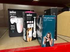 QUANTITY OF ITEMS TO INCLUDE BRAUN SILK-ÉPIL 5 EPILATOR FOR WOMEN FOR HAIR REMOVAL, 3 IN 1, INCLUDES SHAVER & TRIMMER HEAD, CORDLESS, GENTLE HAIR REMOVAL SETTING, WET & DRY, 100% WATERPROOF, 2 PIN BA