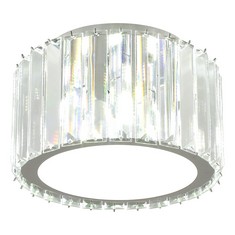 8 X FORCOSO CRYSTAL LIGHT SHADE CEILING CHROME Ø22CM ROUND 3 LIGHTS - TOTAL RRP £96: LOCATION - RACK A