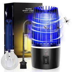 QUANTITY OF ASSORTED ITEMS TO INCLUDE ELECTRIC FLY CATCHER, PORTABLE BUG ZAPPER, 4000MAH RECHARGEABLE MOSQUITO KILLER, 2 IN 1 KILLER WITH UV LAMP AND LIGHTING LAMP 360° ATTRACT ZAP FLYING INSECT FOR