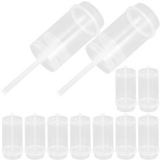 QUANTITY OF ASSORTED ITEMS TO INCLUDE KICHVOE 30PCS PUSH UP CAKE SHOOTER ROUND SHAPE CLEAR CAKE HOLDER PUSH POPS DIY PUSH-UP CAKE MOLDS CONTAINERS WITH LIDS FOR ICE CREAM DESSERT BAKING MOLDING: LOCA