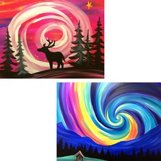 QUANTITY OF ASSORTED ITEMS TO INCLUDE REOFREY 2 PACK DIAMOND PAINTING ACCESSORIES AURORA DIY DIAMOND ART KITS, SCENERY 5D DIAMOND PAINTING KITS FOR ADULTS CROSS STITCH, FULL DRILL ROUND CRYSTAL EMBRO