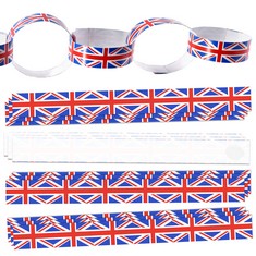 QUANTITY OF ASSORTED ITEMS TO INCLUDE PACK OF 100 UNION JACK FLAG PAPER CHAINS - 20 X 2 CM UK FLAG STRIPS LOOPS WITH GLUE DOTS DIY HANGING GARLAND BANNER FOR KING'S BIRTHDAY BRITISH THEMED NATIONAL D