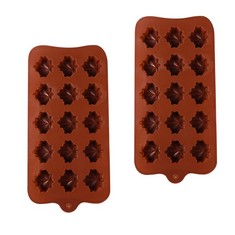 19 X DOITOOL 2PCS MAPLE LEAF SILICONE MOULDS- NON- STICK CHOCOLATE BAR MOULDS- REUSABLE CHOCOLATE MOLDS CHOCOLATE MAKING KIT FOR CAKE ICE CUBE CANDY MELTS WAX SNAP (RANDOM COLOR) - TOTAL RRP £136: LO