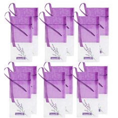 36 X 12 PCS LAVENDER BAGS EMPTY PURPLE DRAWSTRING GAUZE COTTON LAVENDER SACHETS SACKS FOR LAVENDER, SPICE AND HERBS - TOTAL RRP £168: LOCATION - RACK C