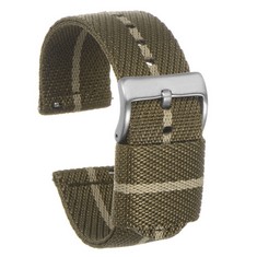 QUANTITY OF ASSORTED ITEMS TO INCLUDE SOURCING MAP BROWN KHAKI NYLON WATCH BAND 22MM WIDTH PREMIUM NYLON STRAP, SOFT AND COMFORTABLE REPLACEMENT CANVAS WATCH BAND RRP 388: LOCATION - RACK C