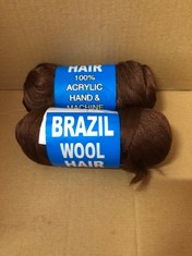 QUANTITY OF ASSORTED ITEMS TO INCLUDE SAMTRESS 2 ROLL HONEY BROWN BRAZILIAN WOOL HAIR ACRYLIC YARN FOR AFRICAN CROCHET BRAIDS FAUX LOCS KNITTING HAIR SYNTHETIC FIBER HAIR EXTENSIONS (#30) RRP £422: L