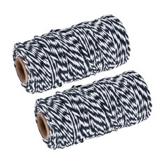 QUANTITY OF ASSORTED ITEMS TO INCLUDE SOURCING MAP TWINE PACKING STRING WRAPPING COTTON TWINE 100M/109 YARD NAVY BLUE AND WHITE ROPE FOR GIFT WRAPPING, CHRISTMAS TWINE, PACK OF 2: LOCATION - RACK E