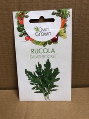 QUANTITY OF ASSORTED ITEMS TO INCLUDE OWN GROWN RUCOLA SALAD ROCKET SEEDS: LOCATION - RACK A