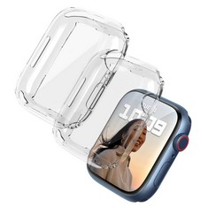 QUANTITY OF DULIPING 4 PACK SCREEN PROTECTOR COMPATIBLE WITH APPLE WATCH SE/SE2 SERIES 6/5/4 44MM, SOFT TPU PROTECTIVE CASE FULL COVERAGE BUMPER SHELL FOR IWATCH 44MM, CLEAR - TOTAL RRP £291: LOCATIO