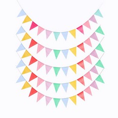 29 X ALLOY 60 FLAGS 67FT BUNTING FLAGS, MULTICOLOR PENNANT, IMITATION LINEN BUNTING OUTDOOR WATERPROOF, HOLIDAY FLAG BANNER, HOME GARDEN BUNTING, BIRTHDAY, PARTY, WEDDING DECORATION (5 BUNTING BANNER