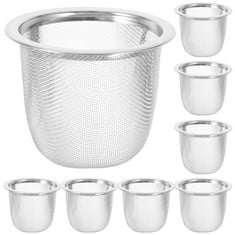 16 X TEAPOT MESH STRAINER INFUSER FILTER: REPLACEMENT STAINLESS STEEL TEA POT DRAIN NET 8PCS REUSABLE LOOSE LEAF TEA STRAINER TEA INFUSER 5. 8CM - TOTAL RRP £119: LOCATION - RACK A