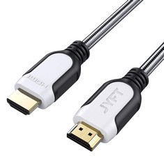 QUANTITY OF JYFT HDMI CABLE 3M - HDMI 2.0 (4K @ 60FPS), HIGH SPEED WITH ETHERNET 18GBPS, AUDIO RETURN, VIDEO 4K 2016P HD, 1080P 3D, BLUE-RAY, SUPPORT APPLE TV, XBOX, PS3, PS4, HDTV, 1PACK - TOTAL RRP