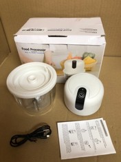 QUANTITY OF ASSORTED ITEMS TO INCLUDE ELECTRIC FOOD CHOPPER, 300ML MINI FOOD CHOPPER, KITCHEN FOOD PROCESSOR AND BLENDER, GLASS BOWL VEGETABLE GRINDER?WITH USB CHARGING FOR FRUIT PEPPER CHILI VEGETAB