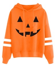 QUANTITY OF ADULT CLOTHES TO INCLUDE MENS BLACK PUMPKIN HOODIE SIZE XL: LOCATION - RACK F