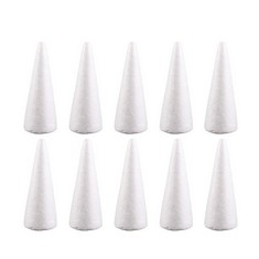 QUANTITY OF ASSORTED ITEMS TO INCLUDE AMOSFUN 10PCS 18.5CM SOLID FOAM CONE DIY CRAFT WHITE CONE HANDMADE CONE ACCESSORIES FOR CHILDREN CHRISTMAS PARTY: LOCATION - RACK A