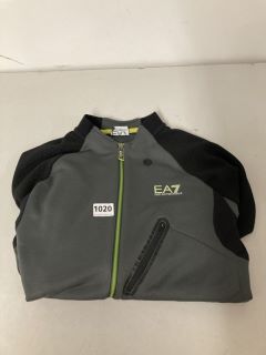 EMPORIO ARMANI ZIP UP JACKET  IN GREY SIZE S