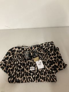 WHISTLES HEIDI LEOPARD SPOT MIDI DRESS SIZE 6