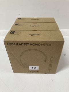 3 X LOGITECH USB HEADSET MONO - MODEL H570E