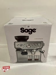 SAGE 'THE BARISTA EXPRESS' AUTOMATIC COFFEE MACHINE WITH ADJUSTABLE MILK FROTHER - RRP £499