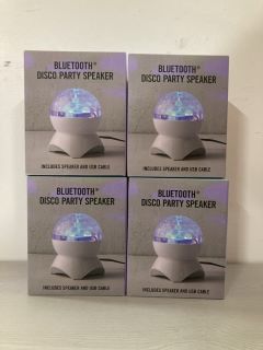 4 X BLUETOOTH DISCO PARTY SPEAKERS - TOTAL RRP £100