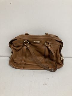 MICHAEL KORS DESIGNER HANDBAG IN BROWN LEATHER & DUST BAG