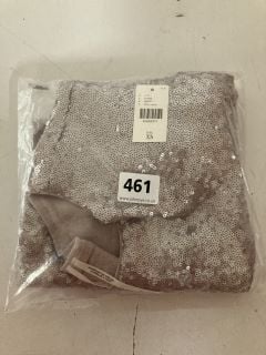 SEQUIN T SHIRT IN GREY SIZE XS