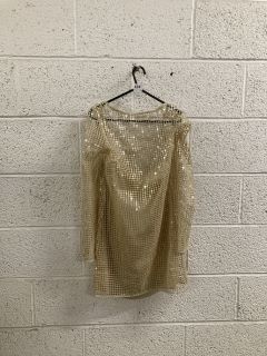 WOMEN'S DESIGNER DRESS IN SAND GOLD - SIZE S - RRP £230