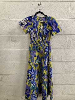 WOMEN'S DESIGNER FLORAL DRESS IN MULTI - SIZE XS - RRP £148