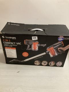 GOODMANS 2 IN 1 COMPACT VAC HOOVER